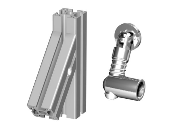 Connector, oblique-hinge l + r - MayTec