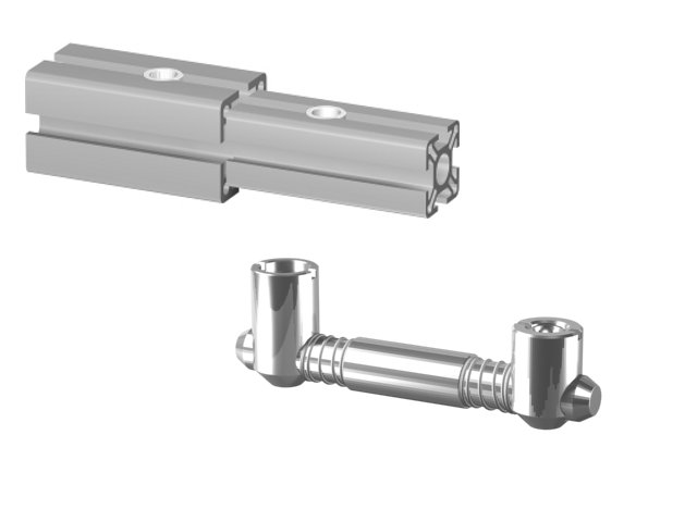 Connector, profile extension 45/30, stainless - MayTec